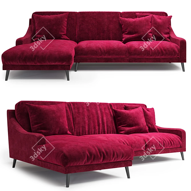 Revival Retro Lounge Sofa 3D model image 1