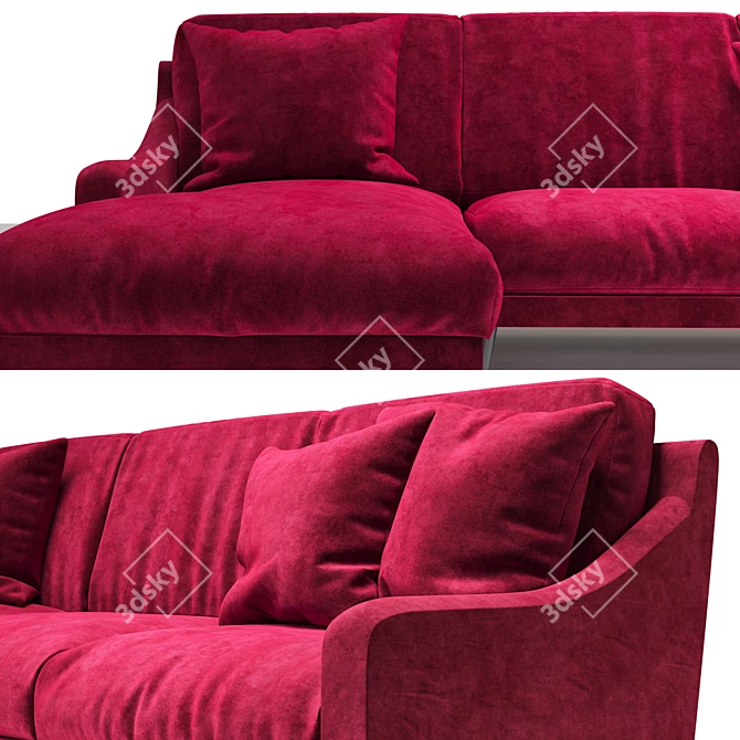  Revival Retro Lounge Sofa 3D model image 2