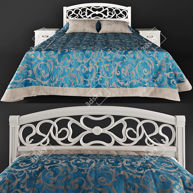 Tiffany Shatura Bed Set 3D model image 1