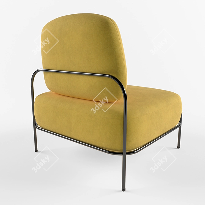 Polly Soft Chair: Stylish Comfort 3D model image 2