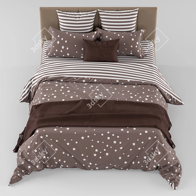 MebelVia Terzo Bed: Sleek and Stylish Sleep Haven 3D model image 2