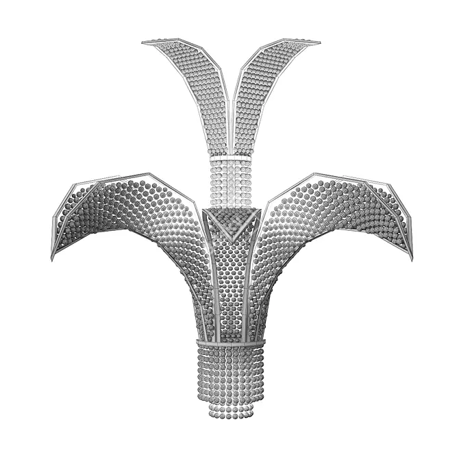 Elegant Bagues Paris Wall Sconce 3D model image 3