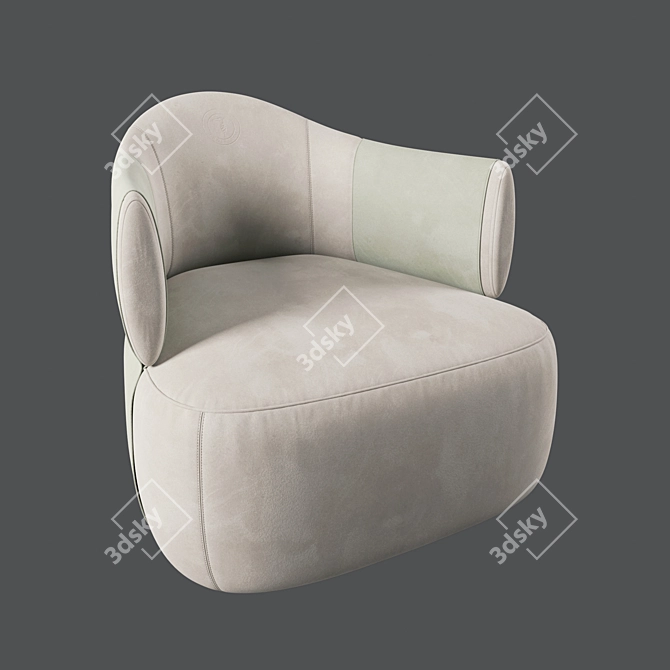 Modern Larzia Armchair: Stylish and Comfortable 3D model image 1