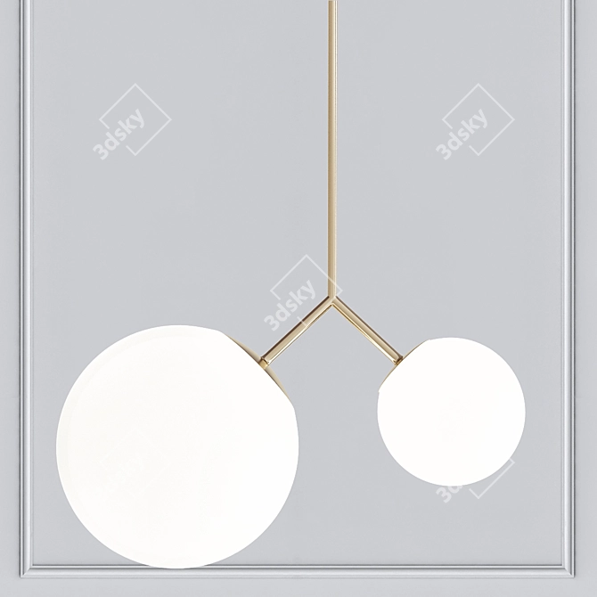 Viola Wall Lamp: Elegant Lighting 3D model image 1