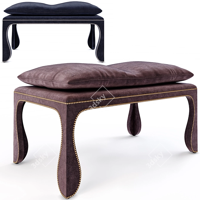 Dmitriy&Co Brugge Bench: Elegant and Functional 3D model image 1