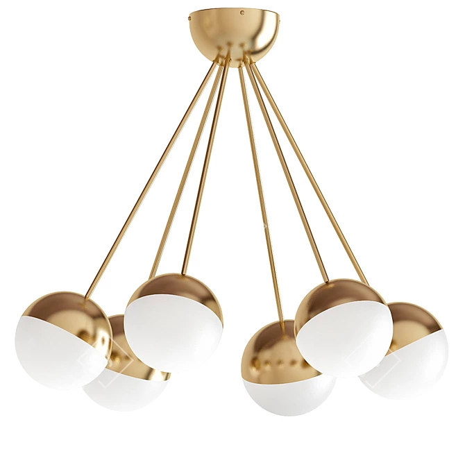 Italian Globe: Elegant Ceiling Chandelier 3D model image 1