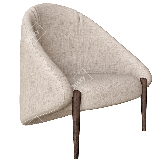 Nativ Walrus Fabric Armchair 3D model image 1