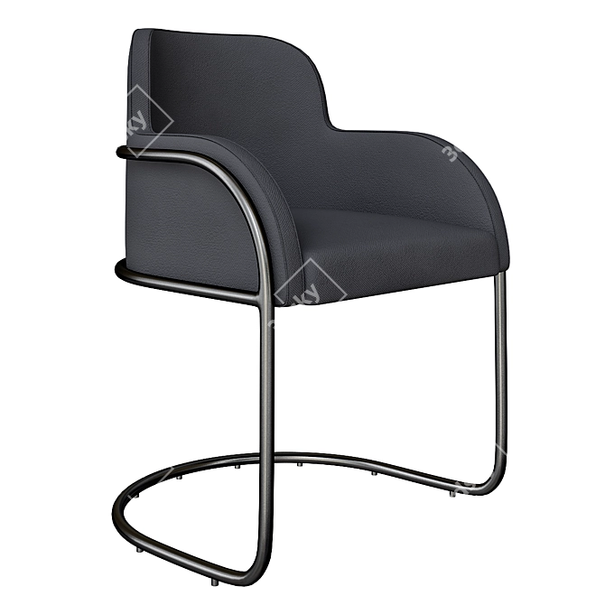 Sleek Stream Cantilever Chair 3D model image 1