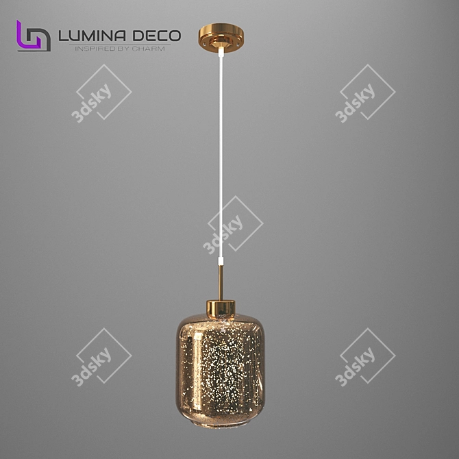 OM Gold Lumina Suspended Lamp 3D model image 2