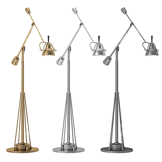 RH Counterpoise Task Lamp - Sleek Design, Adjustable Height 3D model image 2