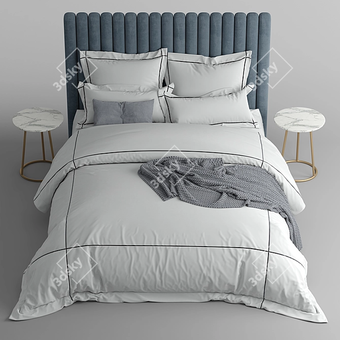 Adairs Australia Bed: Comfortable Sleeping Solution 3D model image 2