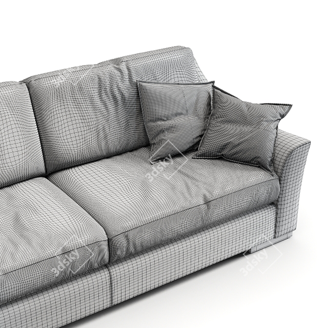Passion 3-seat Leather Sofa 3D model image 3