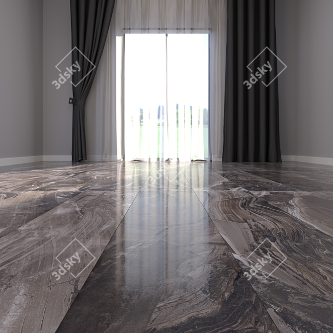 Luxury Marble Floor Tiles 3D model image 2