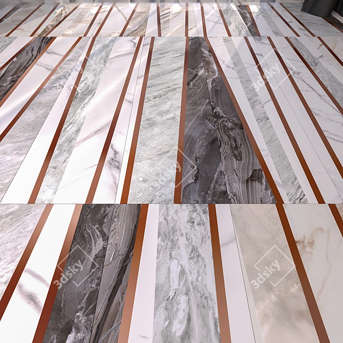 Exquisite Marble Flooring: HD Textures & Versatile Materials 3D model image 3