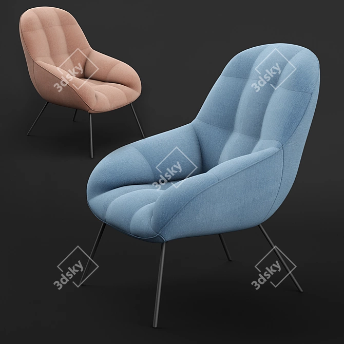 Cozy Sunday Lounge Chair 3D model image 1
