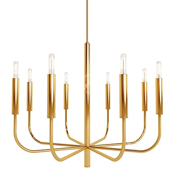 Brianna 9-Light Chandelier - Elegant Illumination, Stunning Design 3D model image 2