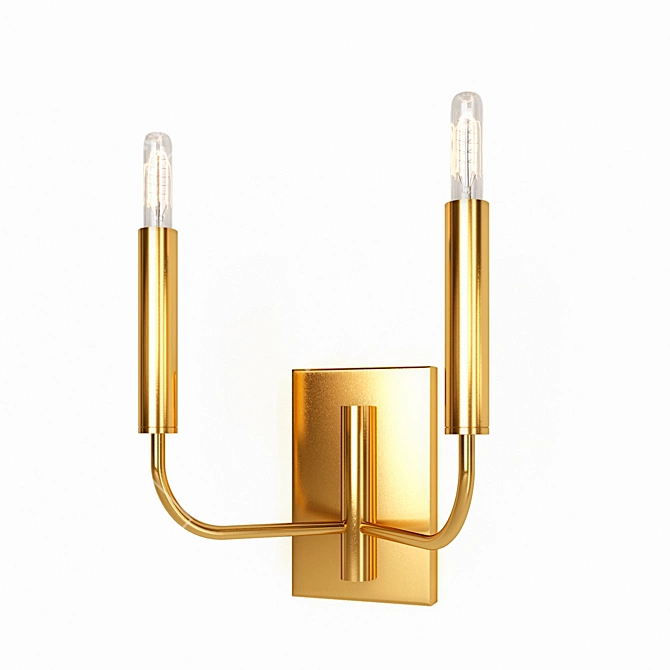 Brianna 2-Light Sconce: Stylish Brilliance for Any Space 3D model image 1