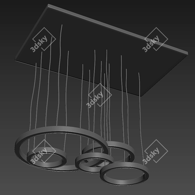 Modern LED Ceiling Light Set 3D model image 3