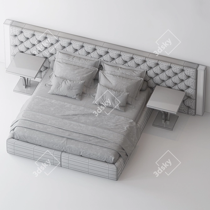 Opera Didone Glam Bed 3D model image 3