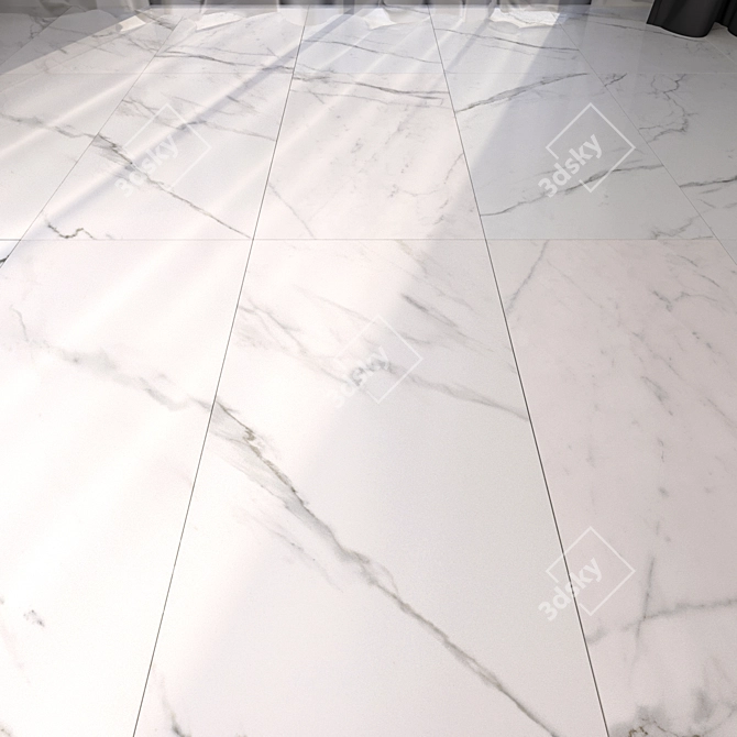 Luxury Marble Floor Tiles 3D model image 1