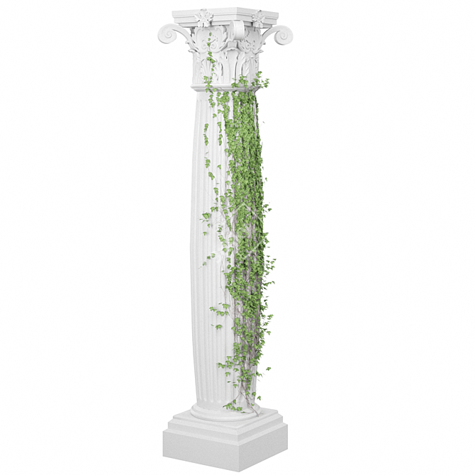 Classic Corinthian Column: Highly Detailed 3D Model 3D model image 1