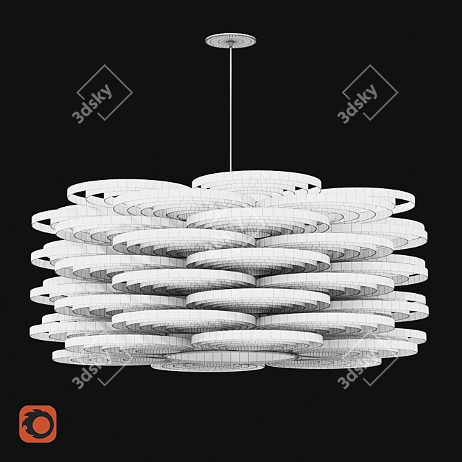 Aros Pendant: Stylish and Functional Pendant Light 3D model image 3