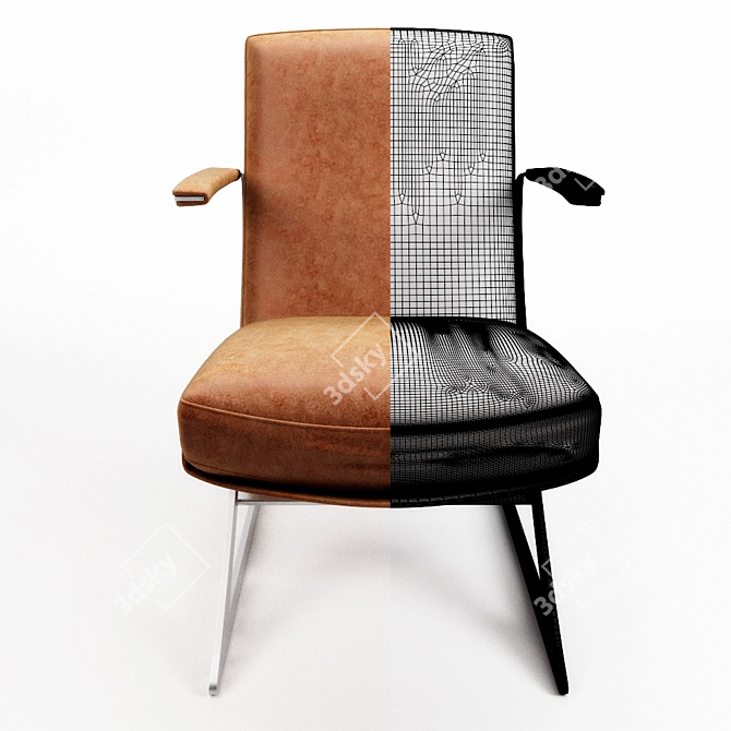 Vintage Preben Armchair 3D model image 3