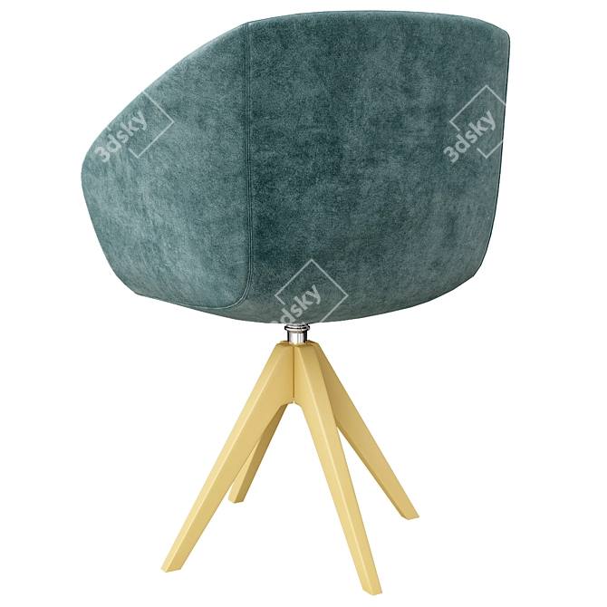 FOLHA Fabric Lounge Chair 3D model image 2