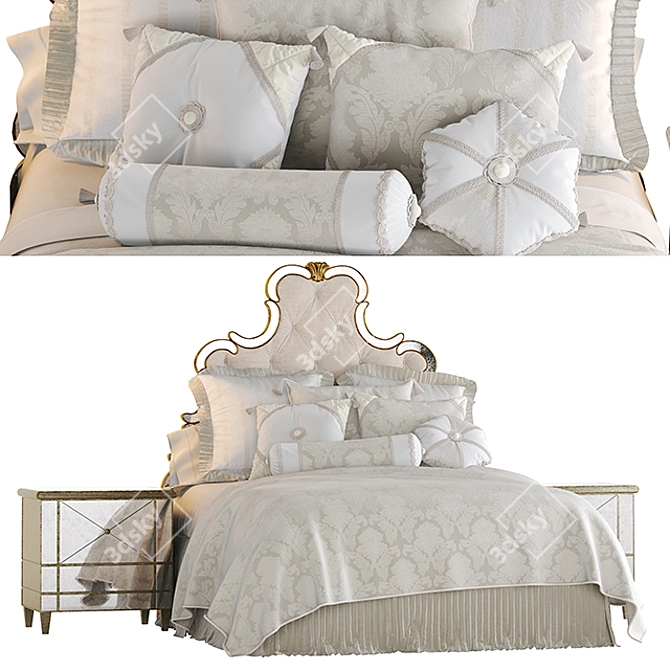 Luxury Dian Austin Couture Bedding 3D model image 1