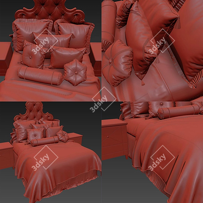 Luxury Dian Austin Couture Bedding 3D model image 3