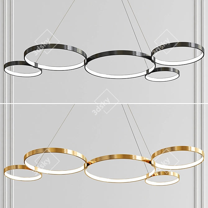 Capella Doveton 5-Light LED Chandelier 3D model image 1