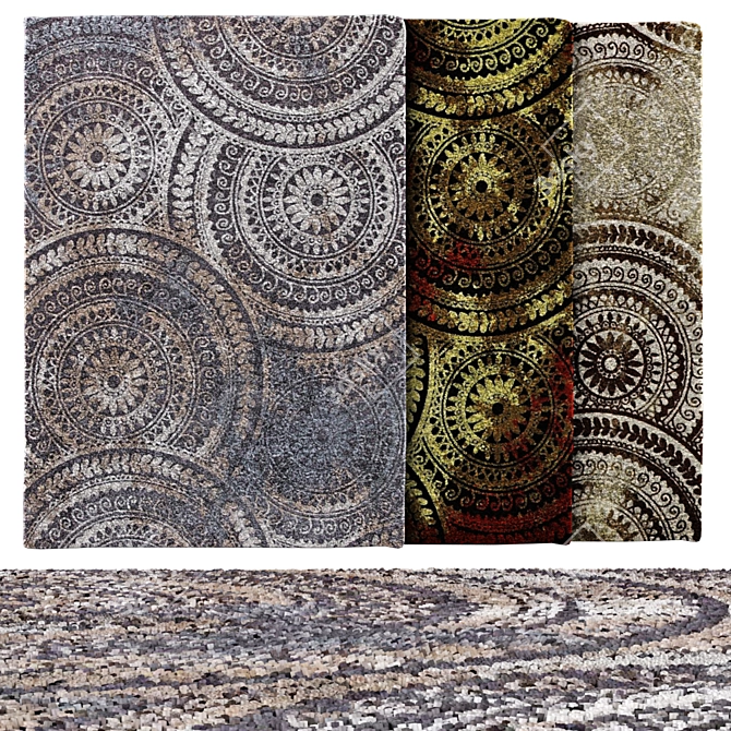 Spiral Medallion Carpets 3D model image 1