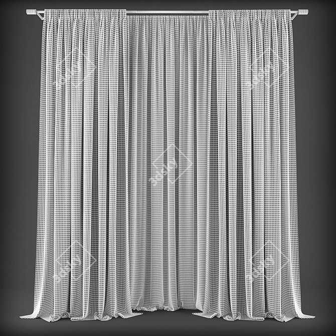 Modern Style Curtains 3D model image 2