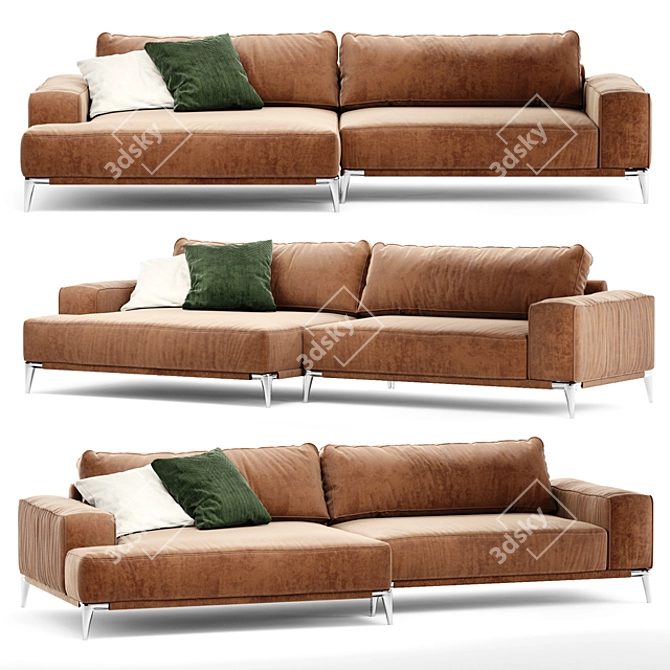 Contemporary Elllica Sofa Bed 3D model image 1