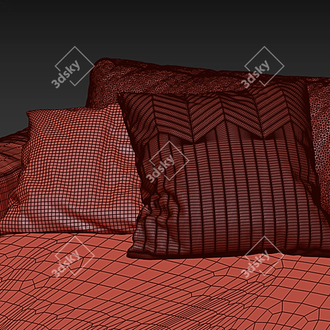 Contemporary Elllica Sofa Bed 3D model image 3