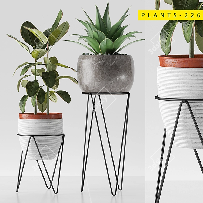 Green Oasis: 226 Plants for 3DS Max & Obj 3D model image 1
