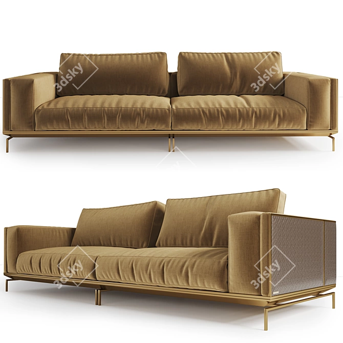 Visionnaire Backstage Sofa: Stylish Comfort for Every Space 3D model image 1