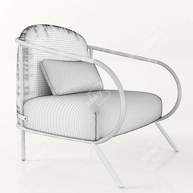 Sleek Minima Armchair by Denis Guidone 3D model image 3