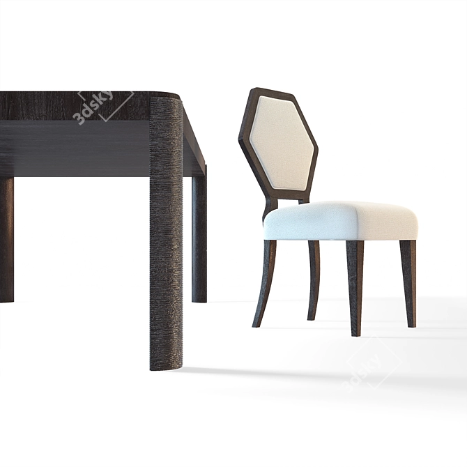 GEODE Gem Set: Dining Table & Side Chair 3D model image 2