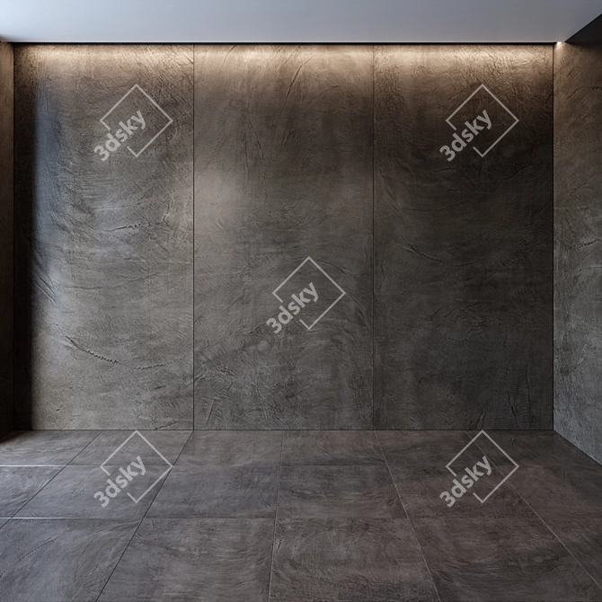 Modern Equinox Anthracite Tiles 3D model image 1