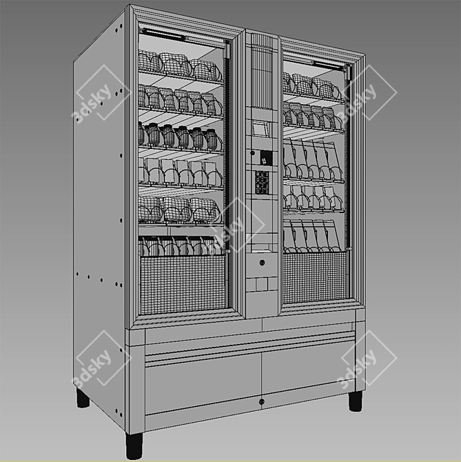 Necta Membo Vending & Snack Machine 3D model image 2