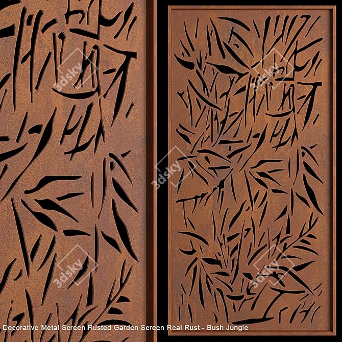 Rustic Garden Screen: Bush Jungle 3D model image 1