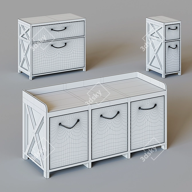 Zara Home Kids Cabinets: Multiple Sizes & Designs! 3D model image 3