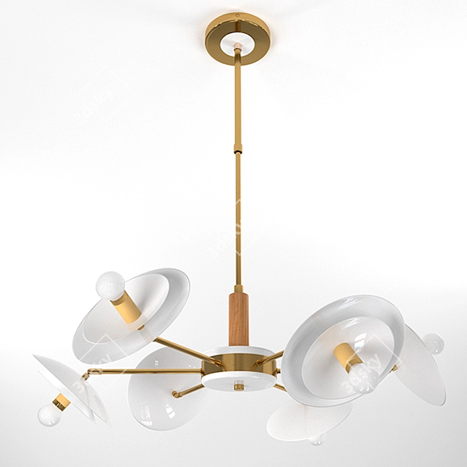 Gwenda Swing Lights Chandelier 3D model image 2