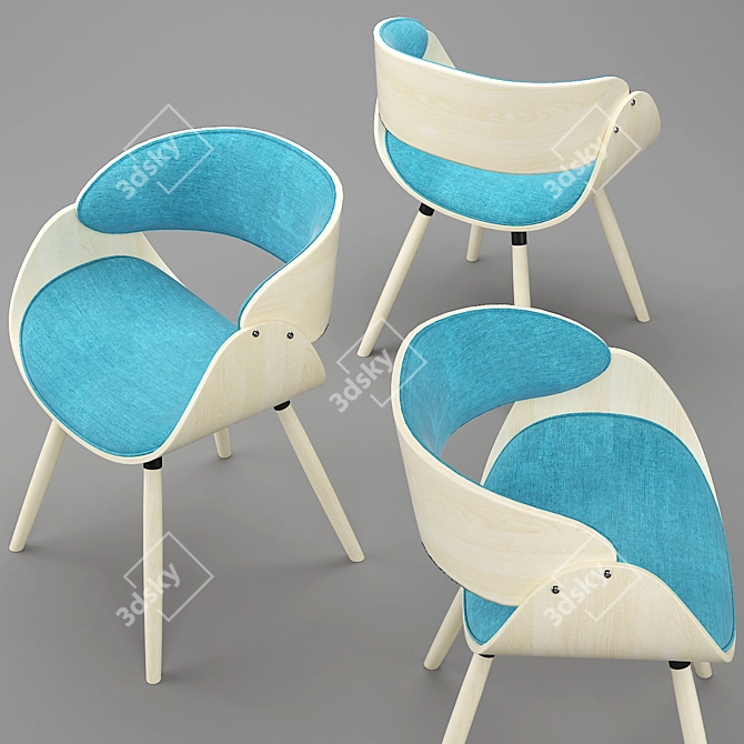 Mid-century Modern Living Room Chair 3D model image 3