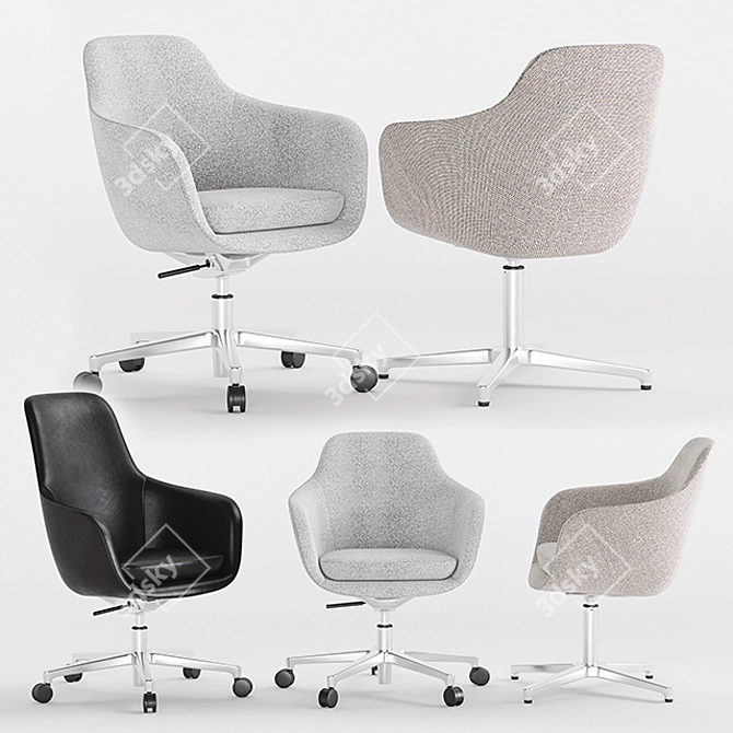 Ergonomic Saiba Chair 3D model image 1