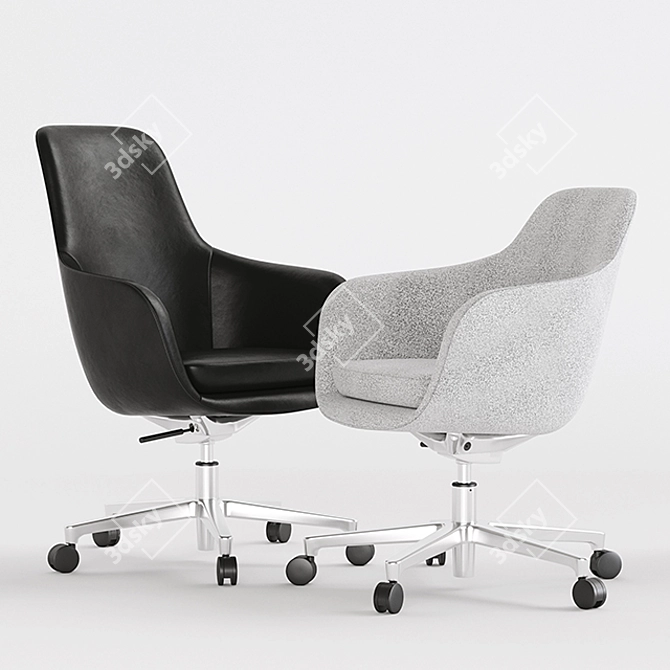 Ergonomic Saiba Chair 3D model image 2