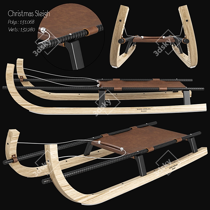 Holiday Sleigh: 3D Design & Modeling 3D model image 1