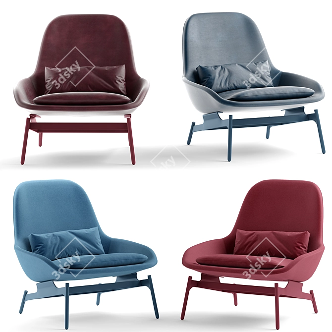 Field Lounge Chair: Variety of Colors 3D model image 1