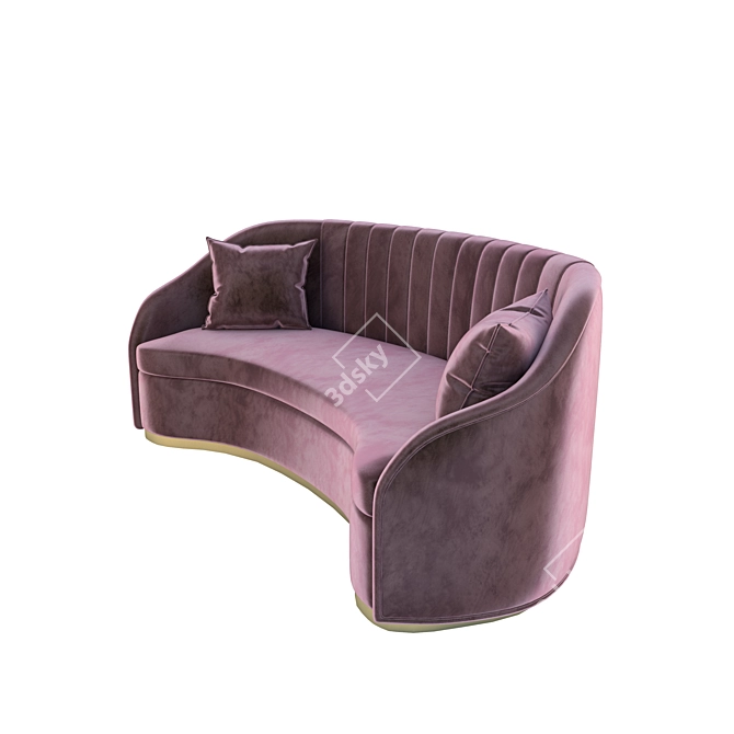 Cozy Circular GIA Couch 3D model image 2